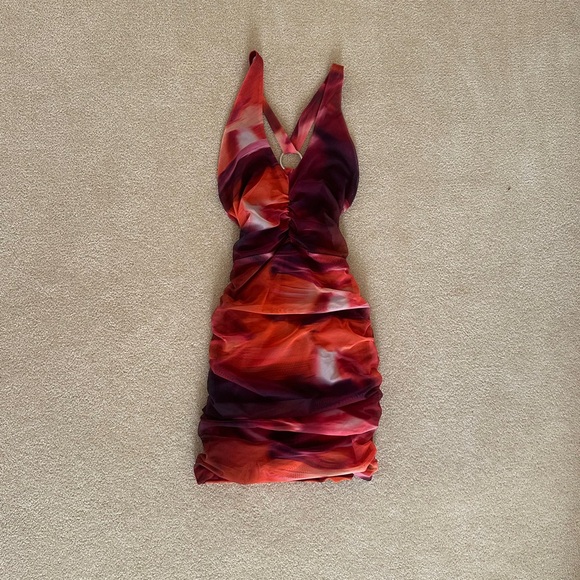 Red Mini Bodycon Dress - Picture 2 of 3